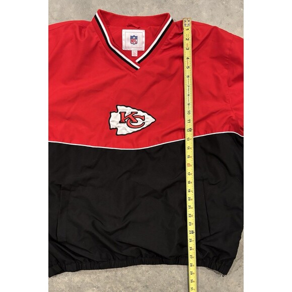 Vintage Kansas City Chiefs Lined Windbreaker Jacket Mens 2XL Red Black - Picture 4 of 9